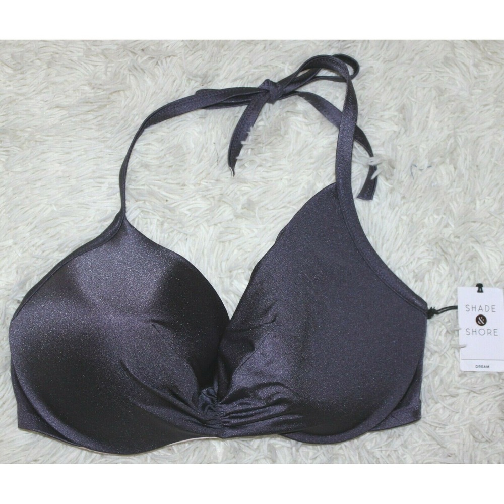 Shade & Shore Bikini Top Womens 36 DD Purple Lightly Lined Underwire